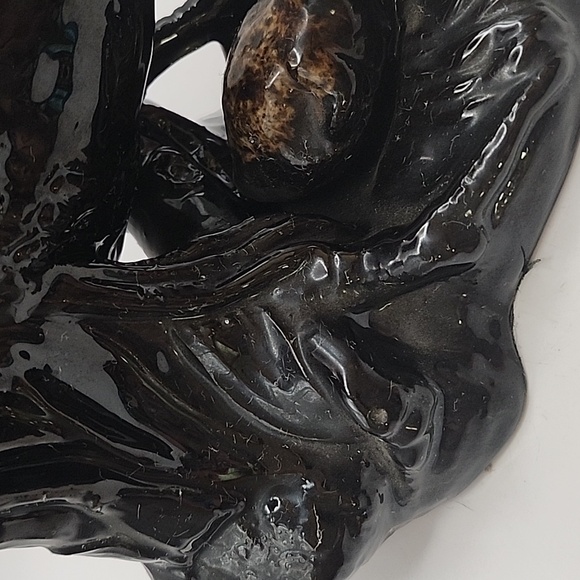 Vintage Speckled Bird w/ Chic Glazed Porcelain Figurine 10" X 8" X 6.5" - Picture 11 of 11